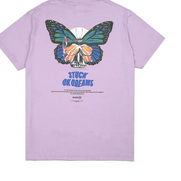Russ Kaos Pria T-shirt Pria Stuck On Dream Lilac - l