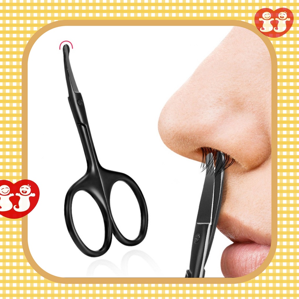 Gunting Bulu Hidung Rounded Tip Stainless Steel Nose Hair Scissors