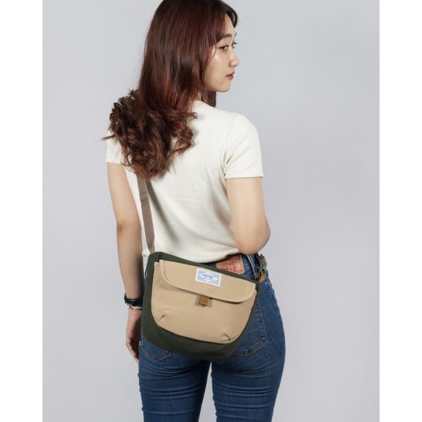 Tas Selempang Pria Zigzag Verton - Tas Slingbag - Slempang Casual Pria - Navy