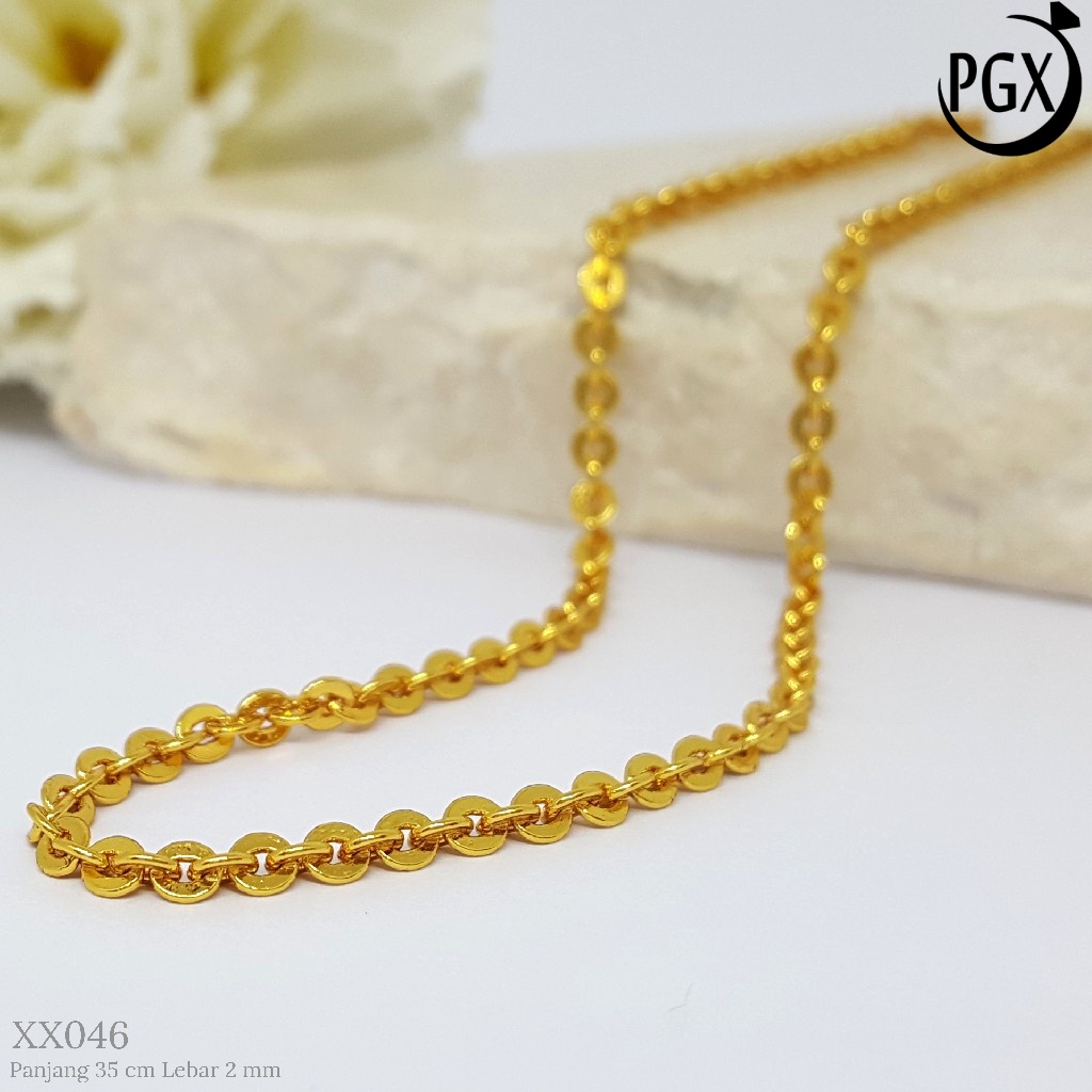 PGX Kalung Pria Wanita Xuping Perhiasan Lapis Emas Aksesoris Fashion Premium - XX046