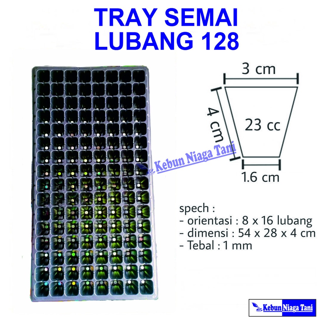 Tray Semai Lubang 128 - Pot Tray - Wadah Semai