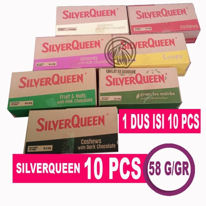 

SilverQueen 58gr X 10pcs 1 Box Cokelat Besar - Silver Queen 58 gr X1 0
