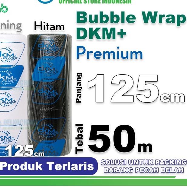 

Plastik Bubble Wrap 125cm x 50m PREMIUM DKMPLUS Bubblewrap /ROLL - Bening