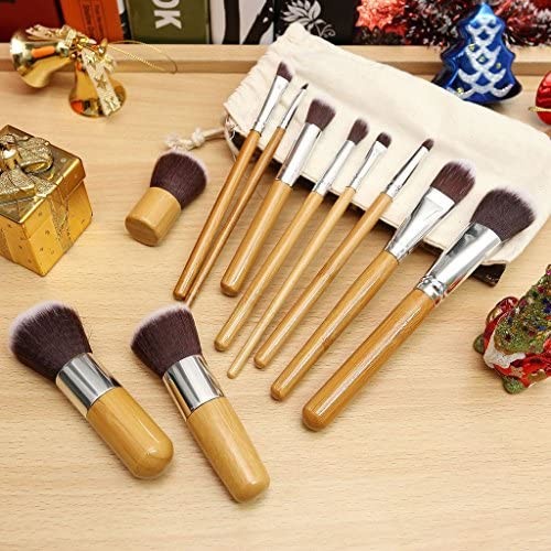 LT- KUAS PREMIUM KABUKI SET BAMBOO WOODEN KUAS MAKE UP / BRUSH WOOD