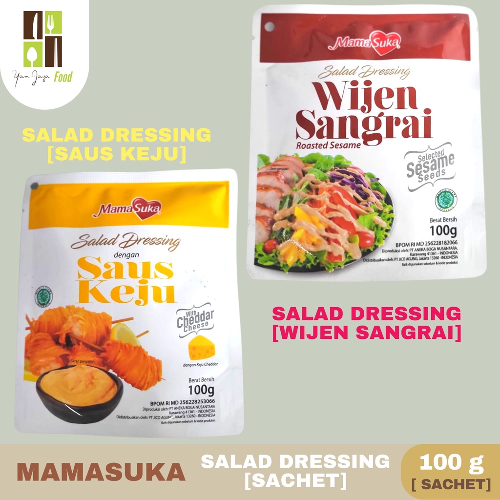 Mamasuka Salad Dressing Sachet 100gr [ Saus Keju/ Wijen Sangrai/Saus Mayo/Honey Mustrad/Hot Lava]