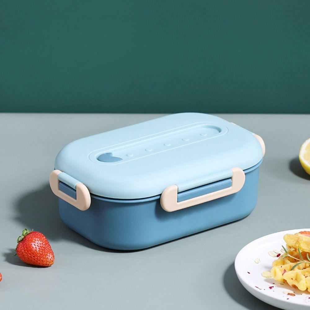 Top Lunch Box Portable Untuk Pelajar Pekerja Kantor Dengan Sendok Wadah Makanan