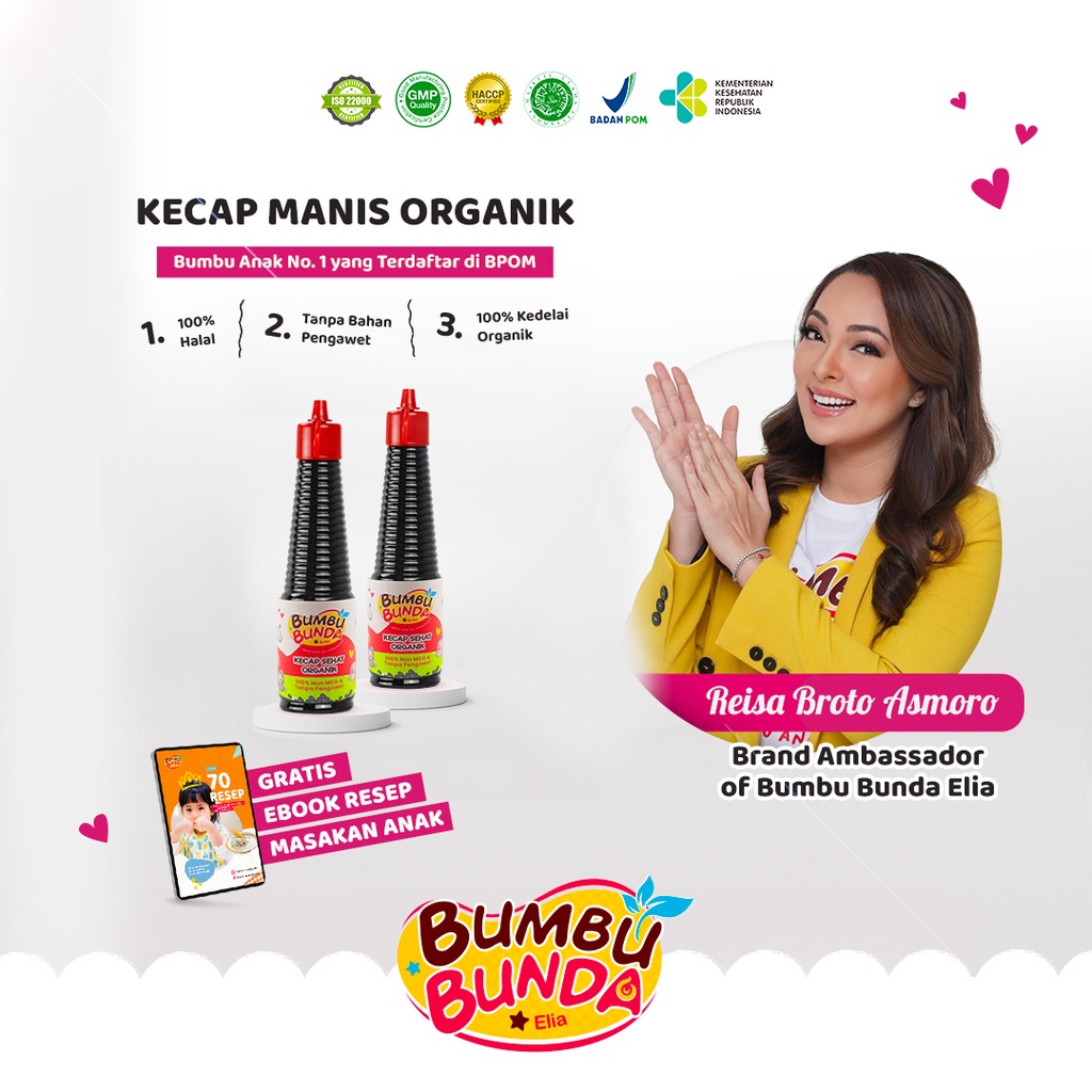 Bumbu Bunda Elia Kecap Manis / Asin Non MSG / Kecap MPASI Anak Bayi / Kecap Ikan