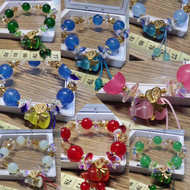 Gelang Batu Kristal|| Gelang Titanium Gaya Korea