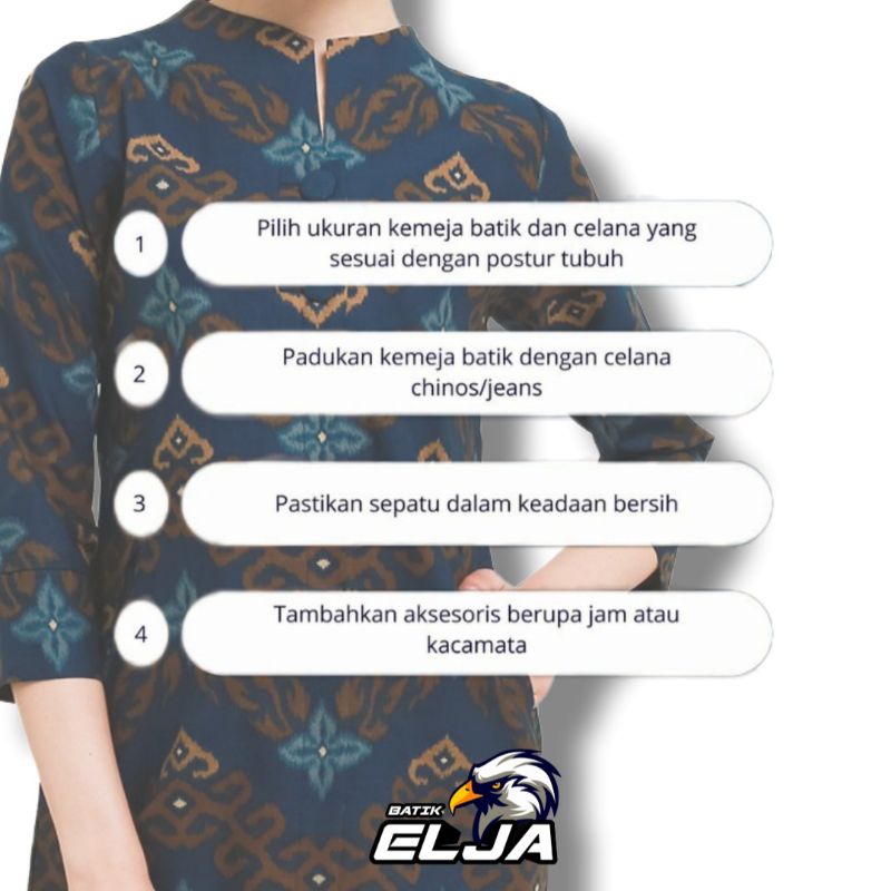 Baju Batik Wanita Lengan Panjang Modern Seragam Kerja Kantor Bahan Katun Primisima Halus Motif Modern Prabuseno Blouse