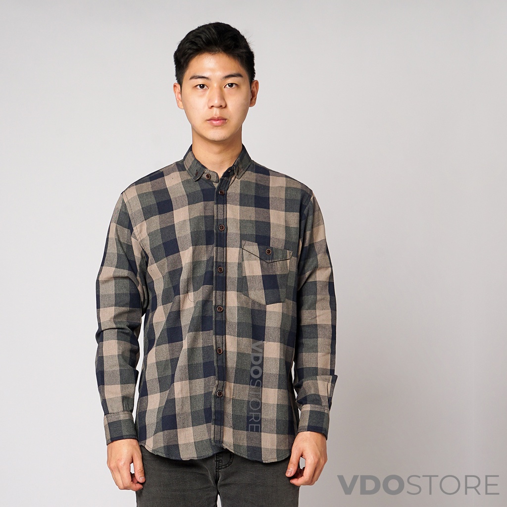 KEMEJA FLANEL PRIA JUMBO CLASSIC NAVY CREAM - XXL 3XL 4XL 5XL - KEMEJA BIG SIZE VDOSTORE LENGAN PANJANG DEWASA BAJU FLANNEL PRIA TANGAN PANJANG  LD 110 120 MOTIF KEMEJA XXL XXXL XXXXL COWOK MURAH DEWASA TEBAL OVERSIZE KUALITAS IMPORT PANEL FANEL