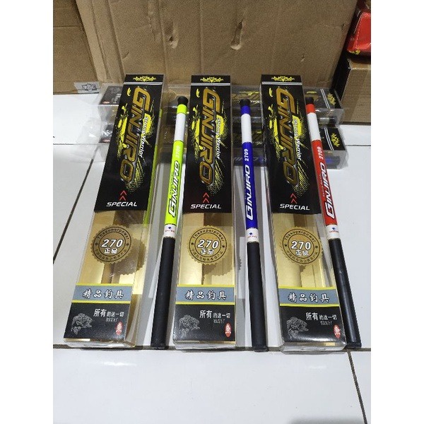 joran tegek karbon ruas pendek fugu ginjiro 240 270 300 360 450