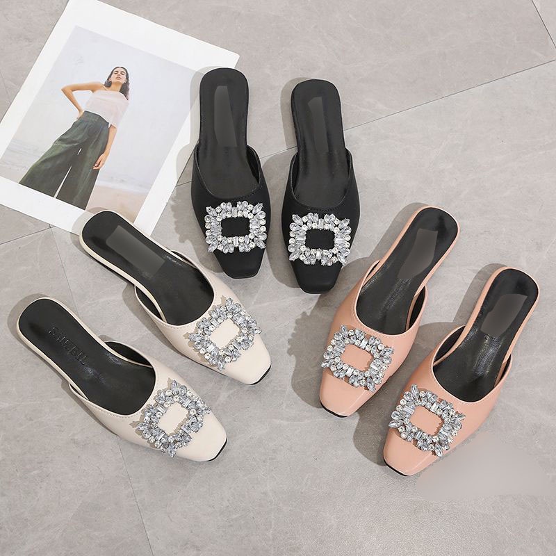 RYX - Round Buckle Sepatu Slip-On Wanita Fashion Casual / Pesta - Import Ori