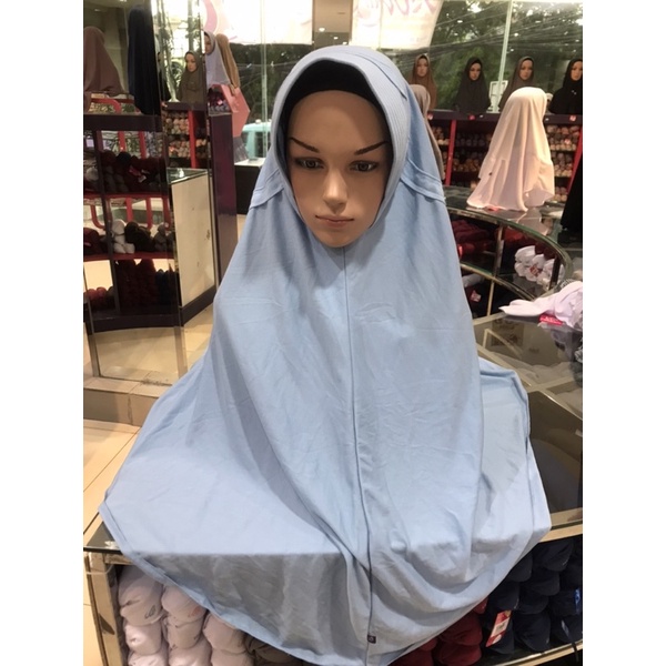 KERUDUNG INSTAN HEMY LX ORI RABBANI - Biru Pastel