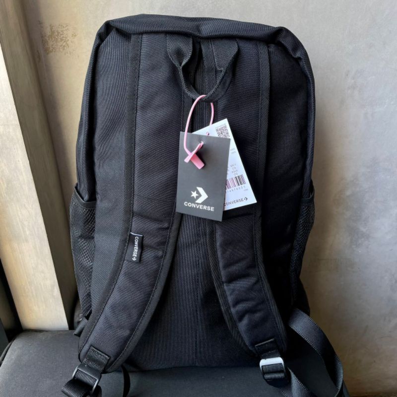 100% AMAN CONVERSE BACKPACK SWAP OUT BLACK TAS RANSEL
