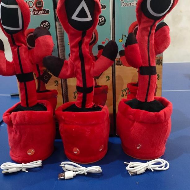 mainan Kaktus goyang squid game lagu dan usb - kotak usb