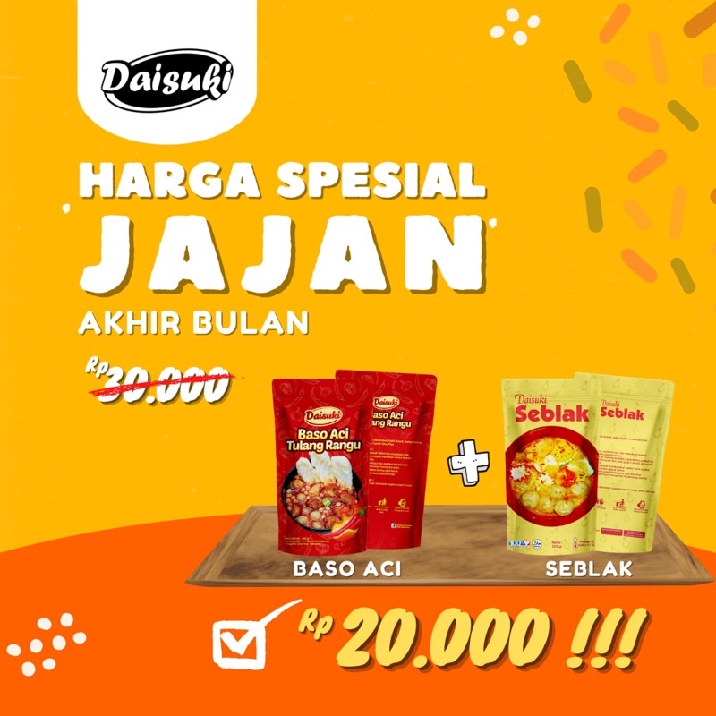 

PROMO PAKET DUO BASO ACI DAN SEBLAK
