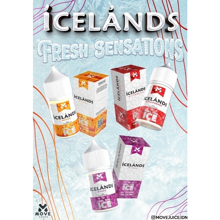 ICELANDS SERIES 30ML Saltnic AUTHENTIC by MOVEJUICE