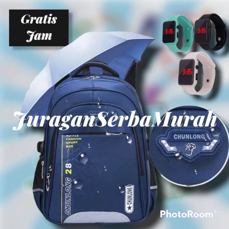 Tas Ransel Sekolah Unisex Ukuran Besar Murah