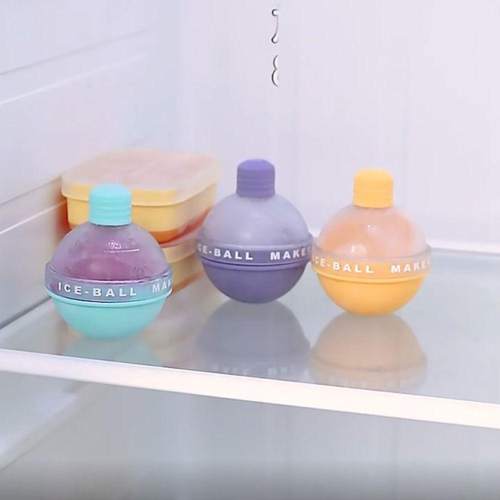 [Elegan] Ice Ball Maker Dapur Whiskey DIY Silikon Cetakan Es Hoki Bulat