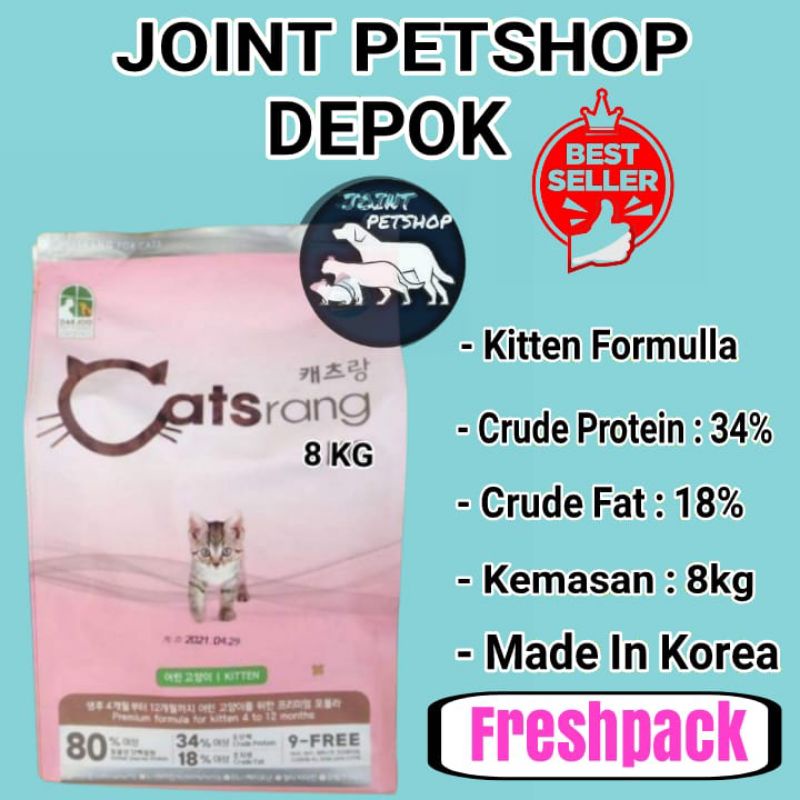 Expedisi Catsrang Kitten 8kg Freshpack / Makanan Kucing Dry Food Catsrang Kitten 8kg