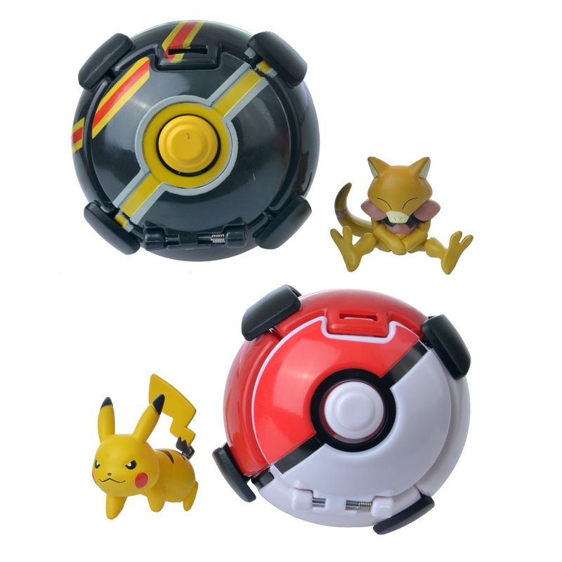 Mainan Pokeball Pokemon Pikachu Bulbasaur Eevee Squirtle Untuk Anak