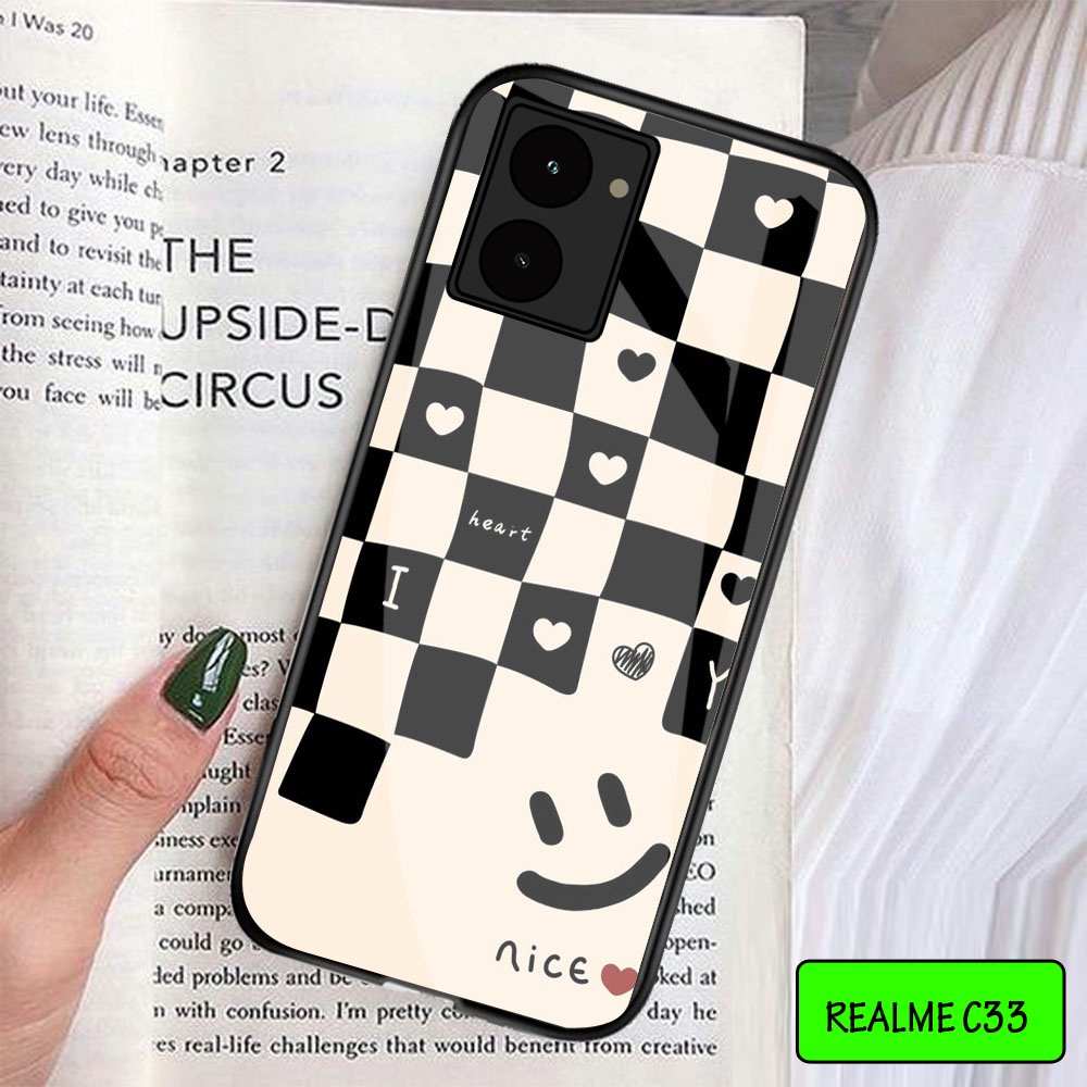 Softcase Glass Kaca Realme C33 Realme C33 - Casing Hp Realme C33 - Case Hp Realme C33 - [KC03] Motif