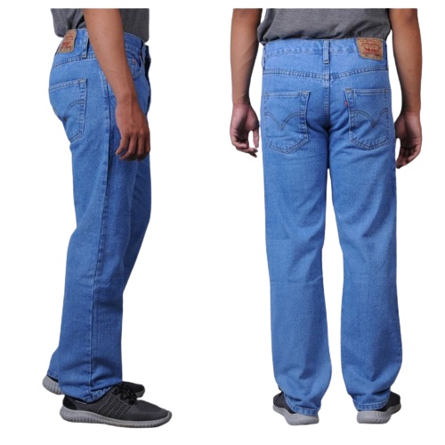 Celana Panjang Jeans Standar Jumbo Pria Non Street Big Size 35-44