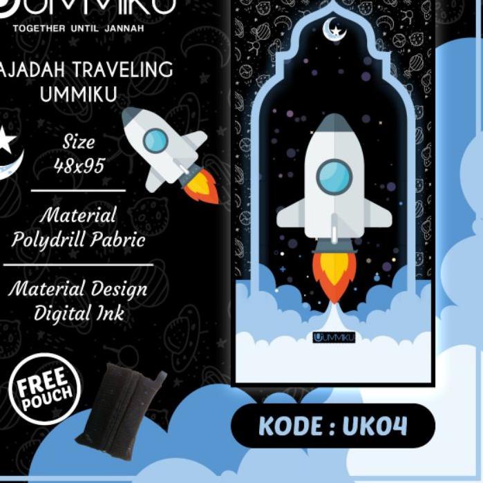 GRATIS ONGKIR Sajadah Travel Anak UMMIKU / Sajadah Lipat Motif Anak Anak / Sajadah Travelling ❂ 883