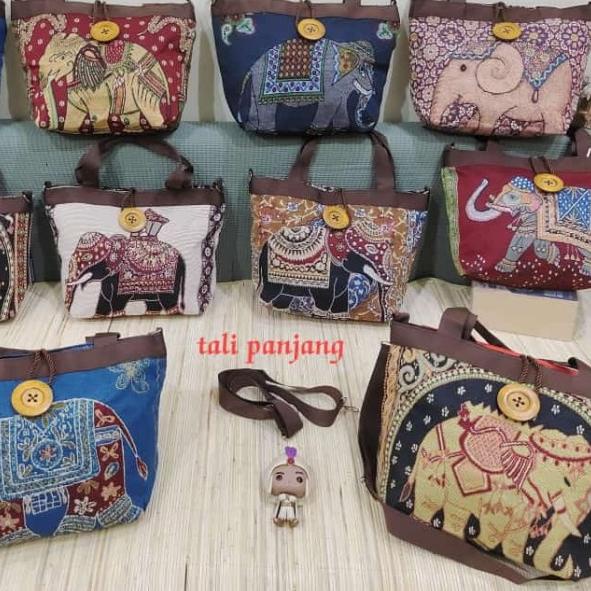 tas import thailand / tote bag gajah owl