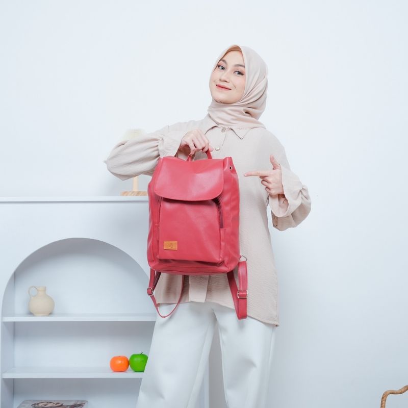 RHATU.ID - Tas Ransel Wanita - Kulit - Besar