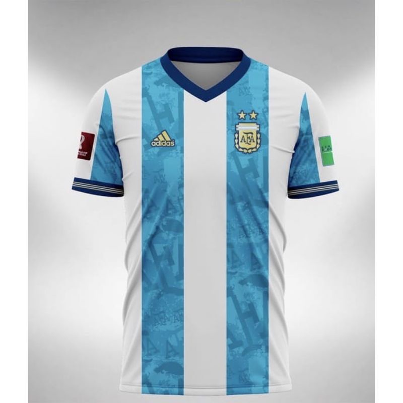 JERSEY TIMNAS ARGENTINA TERBARU PIALA DUNIA 2022/2023 GRATIS NICKNAME KAOS BOLA