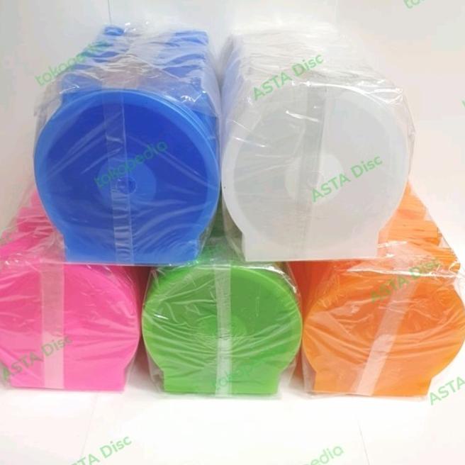 Tempat CD / DVD Bahan Plastik Bentuk Oval isi 50 pcs - Merah Muda