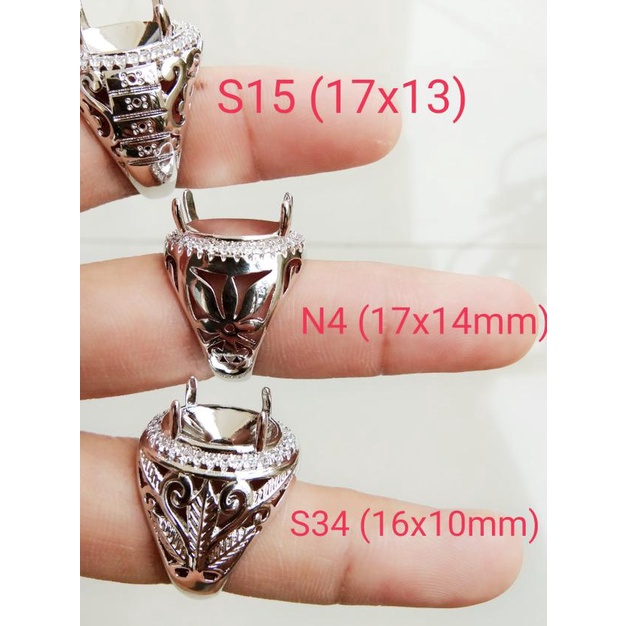 Ring cincin alpaka / emban cincin / cincin batu akik