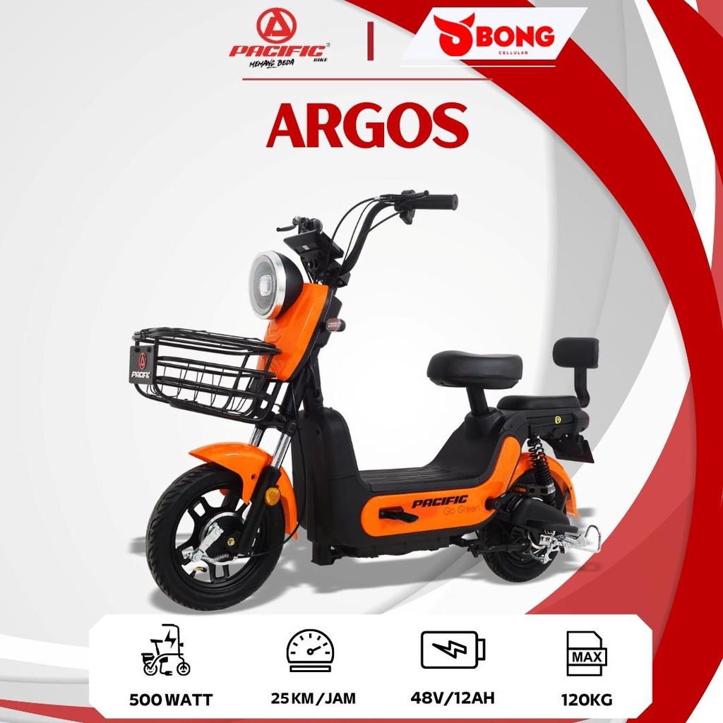 BARU SEPEDA LISTRIK EBIKE PACIFIC ARGOS GARANSI RESMI