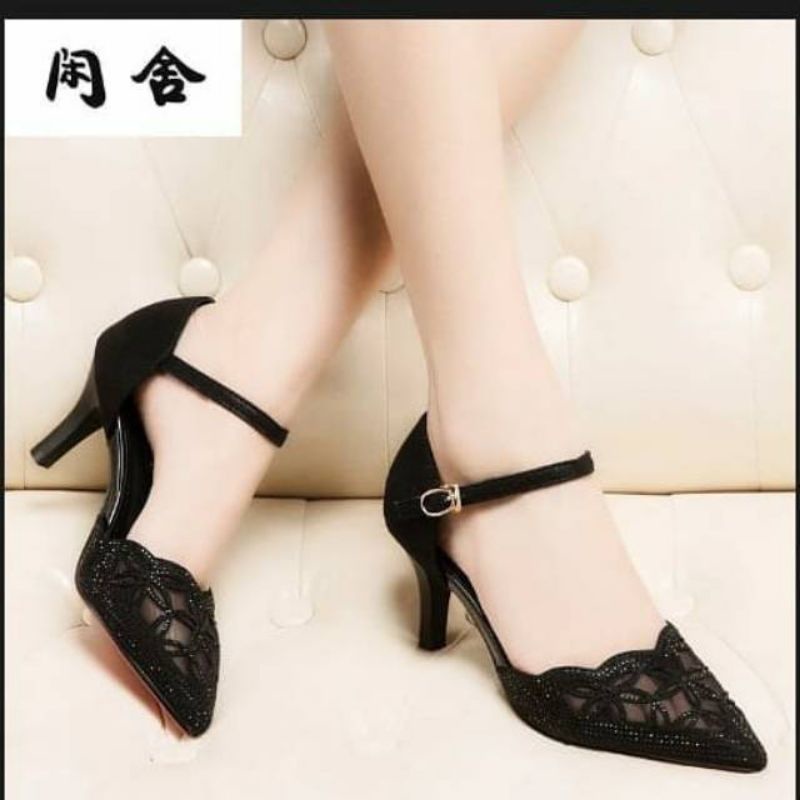 (09 Ks) Hills / high heels selop wanita glamour