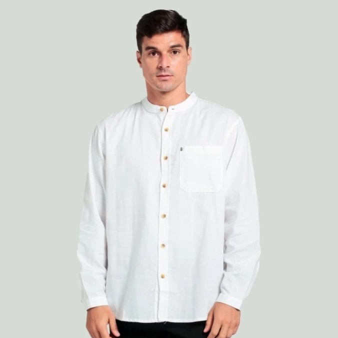 BAJU KOKO LENGAN PANJANG MGEE AUTUS C049 - WHITE