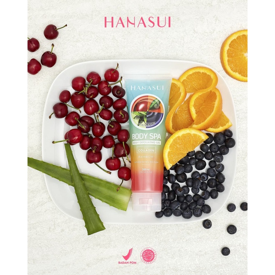 HANASUI Body Spa Exfoliating Gel 300ml Scrub Gel Perontok Daki