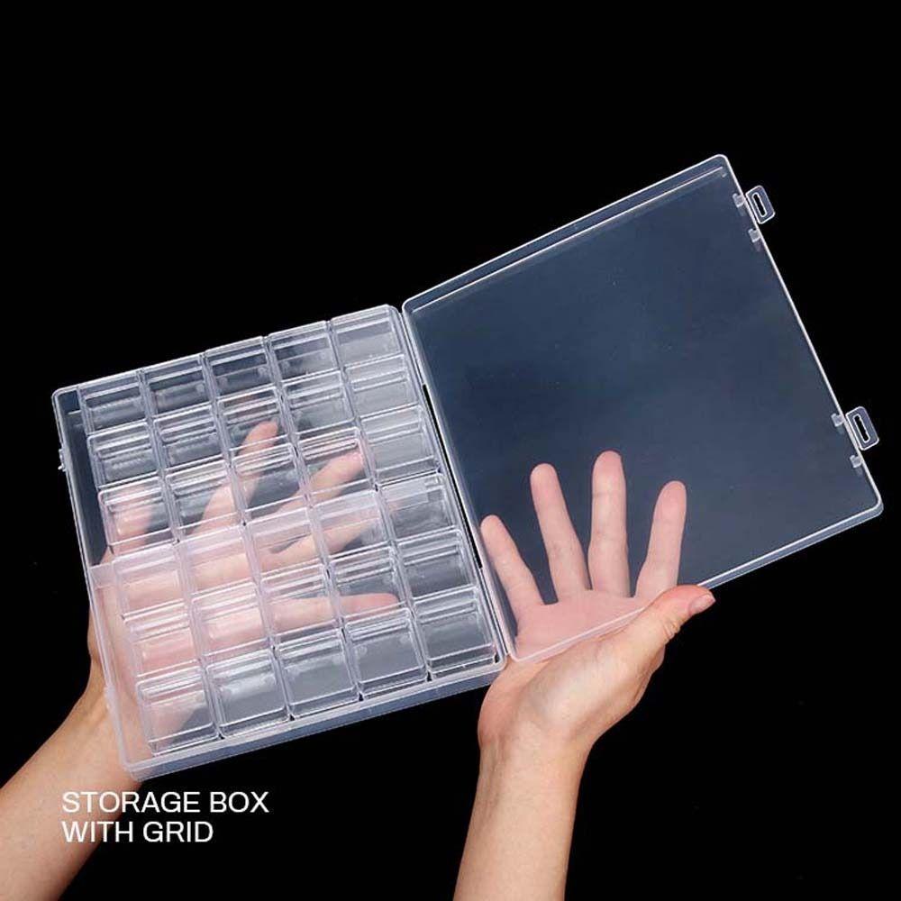 Mxbeauty Kotak Penyimpanan Nail Art Transparan Manicure Aksesoris Manik-Manik Berlian Imitasi Organizer Tempat Penyimpanan Wadah Kuku Palsu