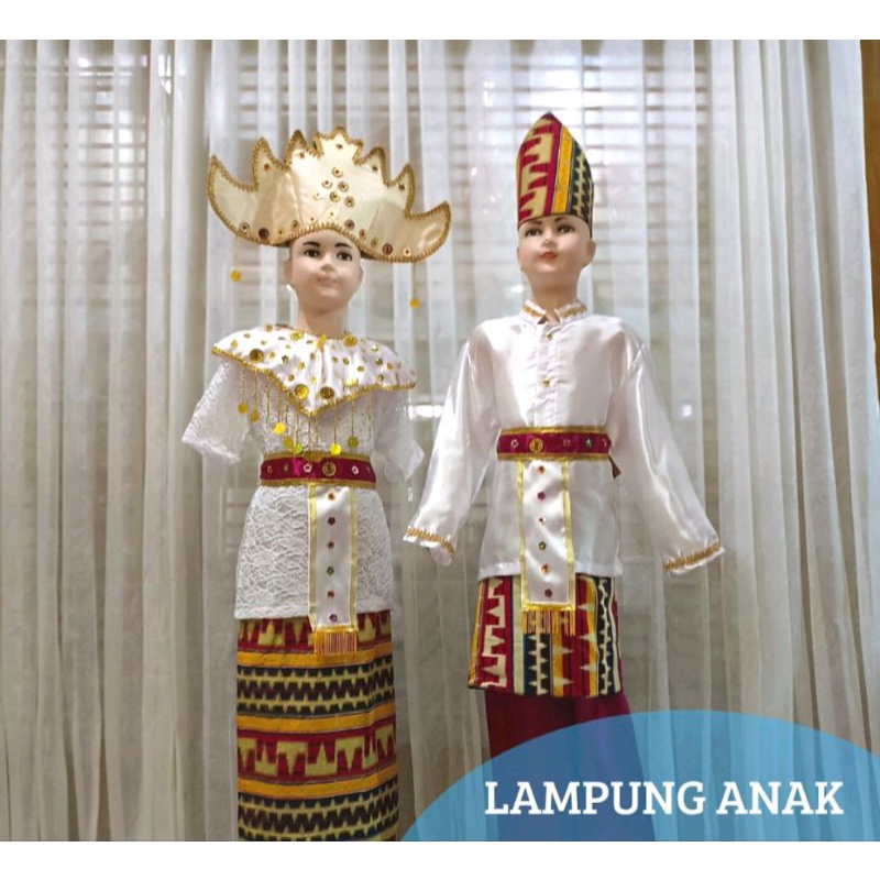 BAJU ADAT LAMPUNG ANAK - ANAK HARGA SATUAN LAKI  ATAU PEREMPUAN