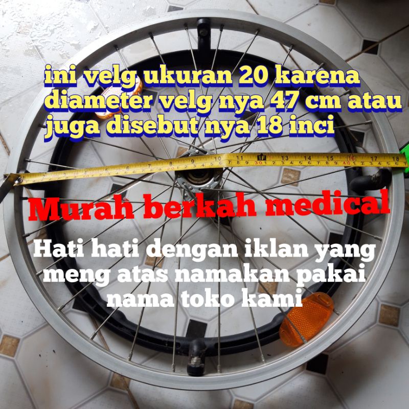 Ban mati 20 diameter 47 cm original  kursi roda trevel paling murah