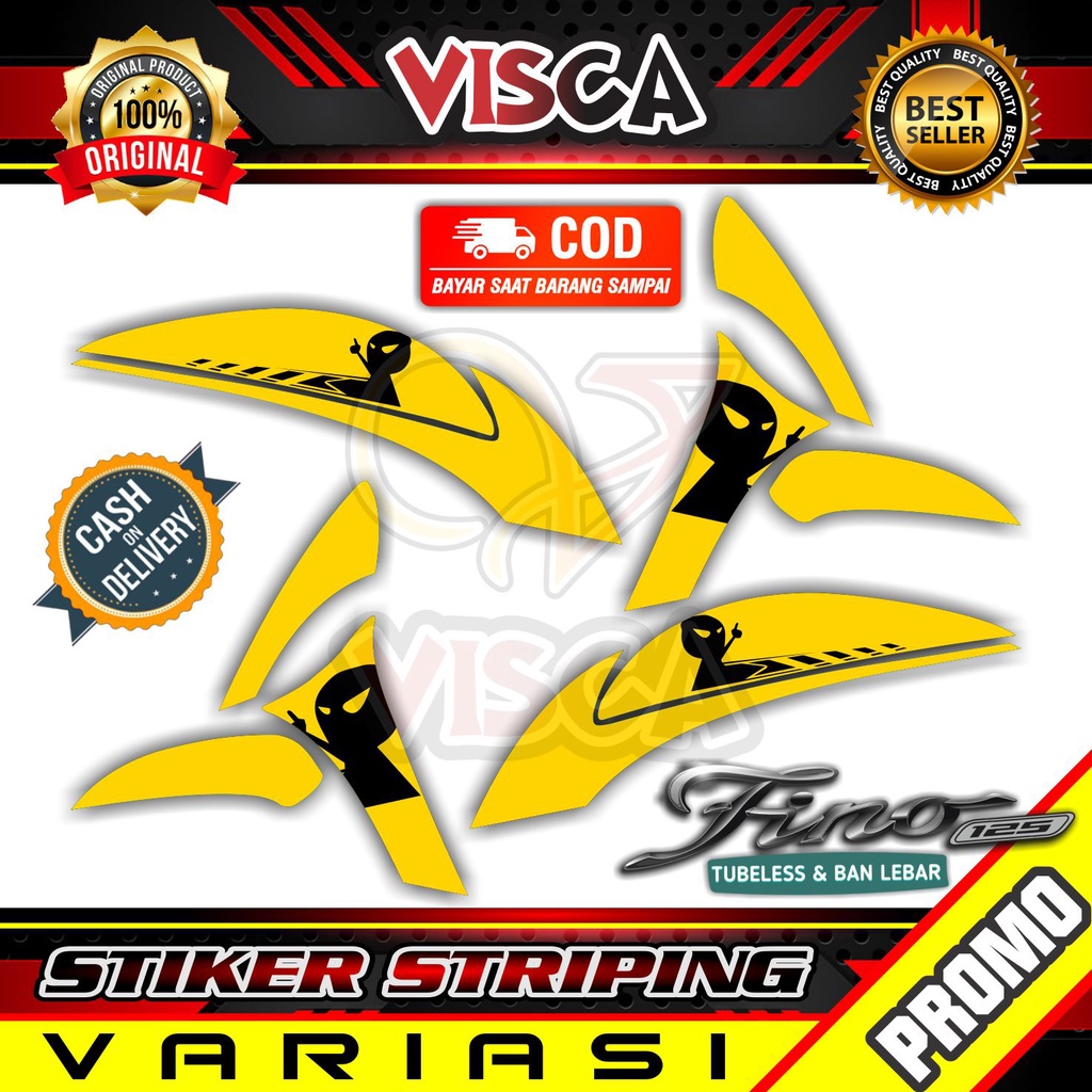 Stiker Motor Fino - Striping Fino 125 Variasi Simple -Stiker Fino - Stiker Fino 125 Variasi Simpel -