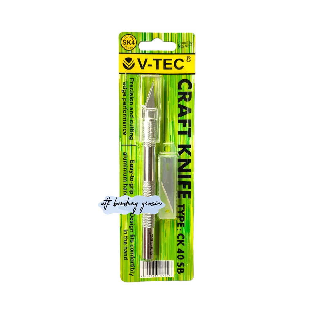 

V-Tec Craft Knife CK-40 SB / Cutter Ukir VTec CK-40 SB Alumunium Handle