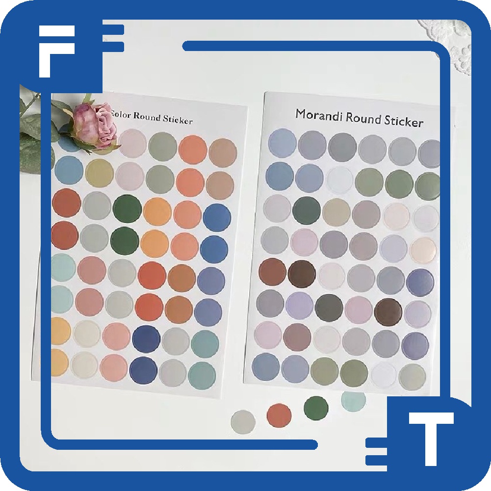 

✦FT✦ R438 [ 48 pcs ] Stiker Bulat/Dot Round Sticker Sticker Deco Aesthetic Untuk Scrapbook Bujo Journal
