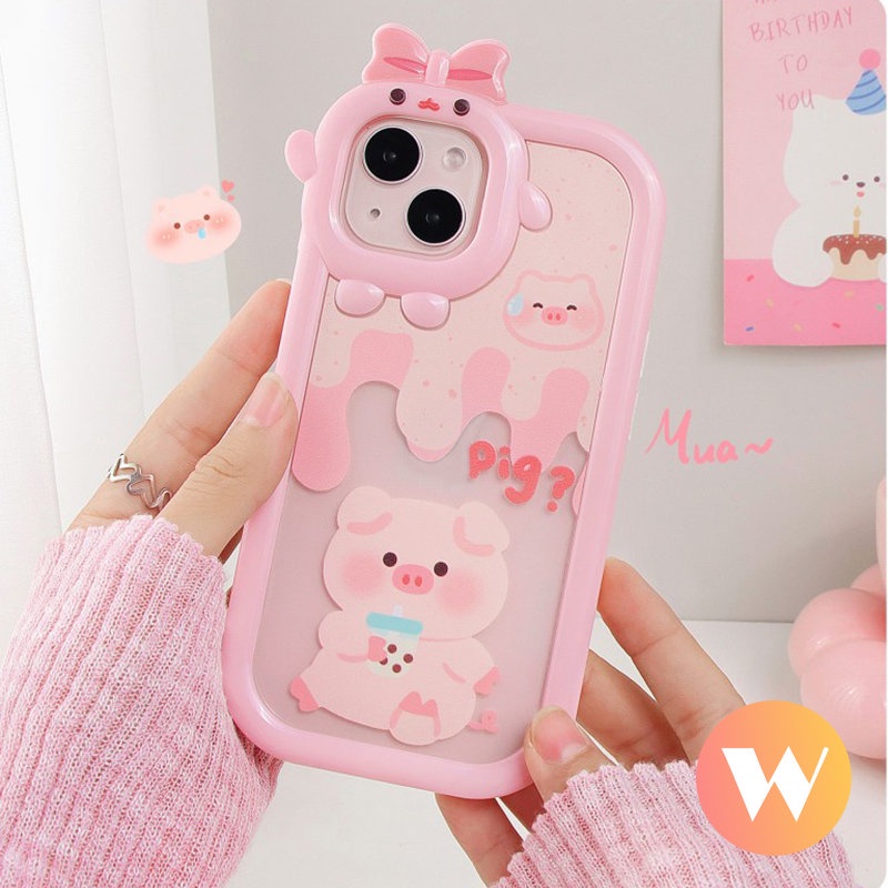 Soft Case Desain Kartun Milk Tea Babi 3D Untuk Realme C35 C15 C21 C25Y C2 C1 C3 C25s C17 5 6i 9i 5s 5 7i C11 C25 C30 C31