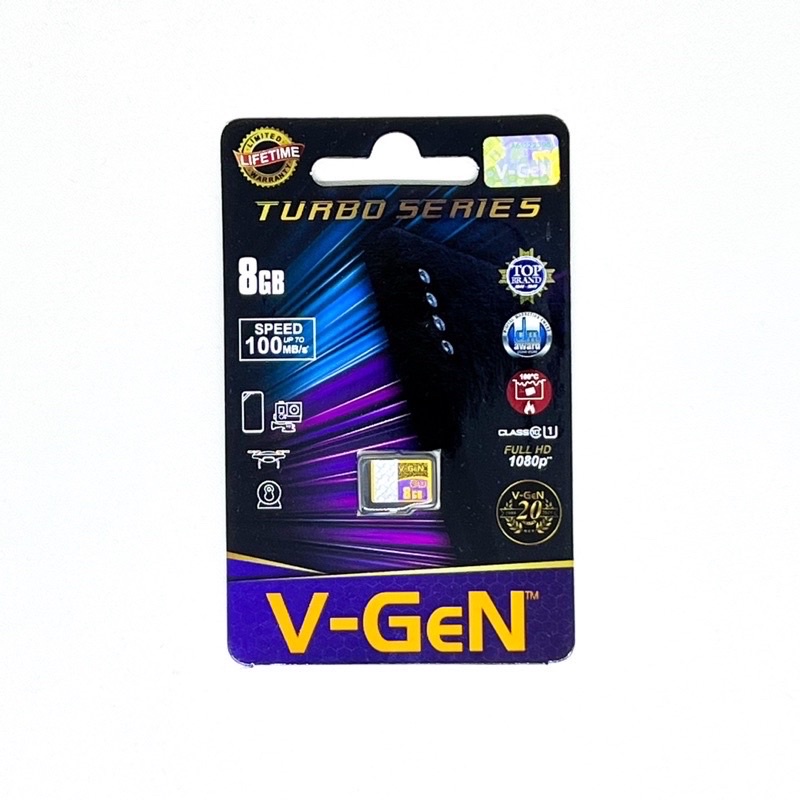 MEMORI CARD ORIGINAL V-GEN  SPEED 100MB/s CLASS10 8GB C10