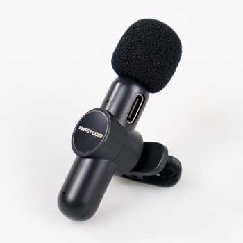 GS7i Taffstudio Mikrofon Wireless Lavalier Portable Mic Usb Lightning G10 Hitam Ori-YA