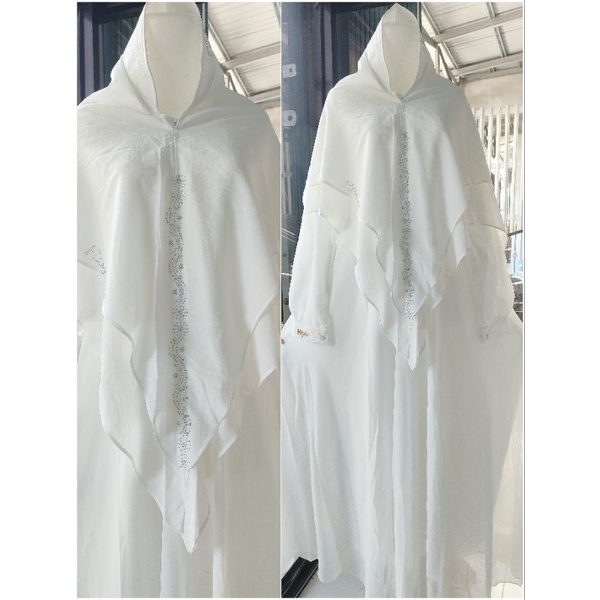 Gamis Raysah Syar'i Putih