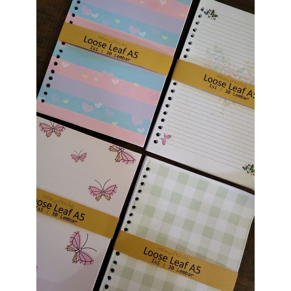 

Loose Leaf Kertas Refill Binder A5 isi 30 Lembar