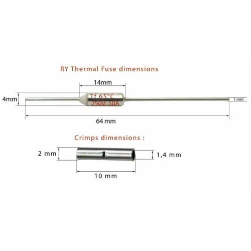 Thermofuse TERMOFUSE termo thermal Fuse Magic Com rice cooker setrika strikaan strika 10A 250V