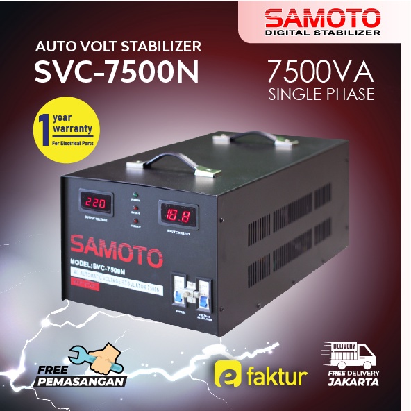 VOLTAGE STABILIZER LISTRIK UNTUK RUMAH SAMOTO 7500VA